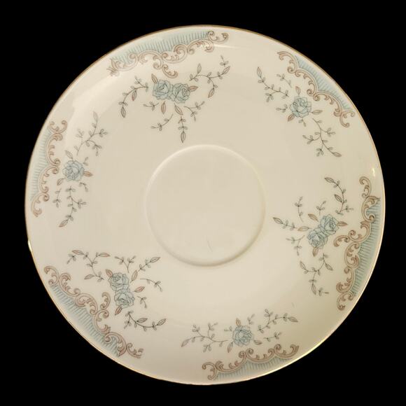 Imperial China W Dalton Seville Saucers Set of5 Japan 5303 Blue Floral Gold Trim - Picture 2 of 6